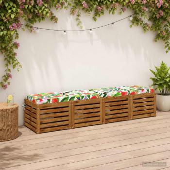 ARDEBO.de - 4-teilige Sitzkissen SOEST 4 stk. 100 % Polyester Mehrfarbig
