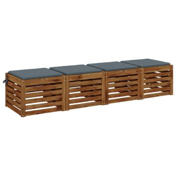 Sitzkissen SOEST 4 stk. 100 % Polyester Blau 40 x 40 x 3 cm