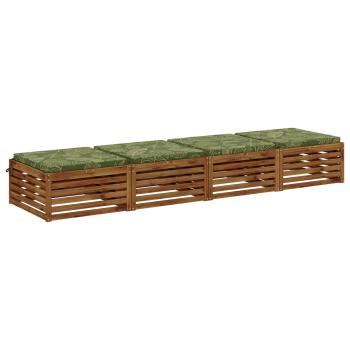 Sitzkissen SOEST 4 stk. 100 % Polyester Blattdesign