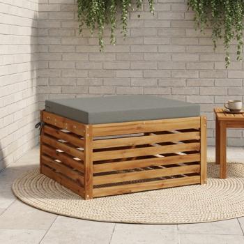 ARDEBO.de - Sitzkissen SOEST 100 % Polyester Grau 80 x 80 x 7 cm