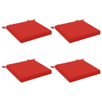 4-teilige Sitzkissen SOEST 4 stk. 100 % Polyester Rot