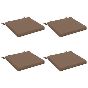 4-teilige Sitzkissen SOEST 4 stk. 100 % Polyester Taupe