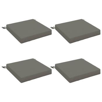 Sitzkissen SOEST 4 stk. 100 % Polyester Grau 40 x 40 x 7 cm