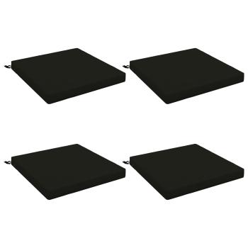 Sitzkissen SOEST 4 stk. 100 % Polyester Schwarz 80 x 80 x 7 cm