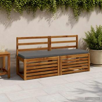 ARDEBO.de - Bankkissen SOEST 100 % Polyester Grau 150 x 40 x 5 cm