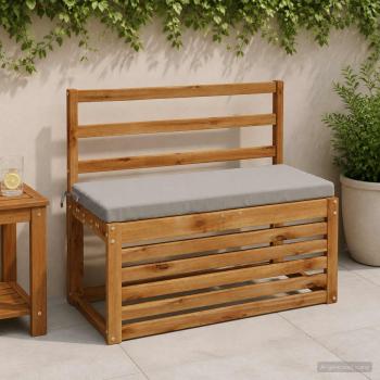 ARDEBO.de - Bankkissen SOEST 100 % Polyester Grau 60 x 40 x 5 cm