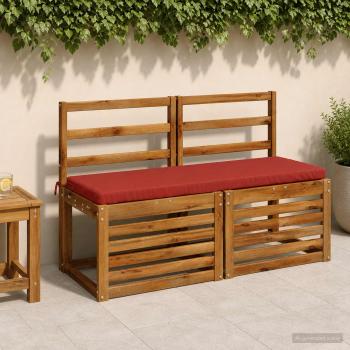 ARDEBO.de - Bankkissen SOEST 100 % Polyester Rot 110 x 40 x 5 cm