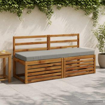 ARDEBO.de - Bankkissen SOEST 100 % Polyester Grau 140 x 50 x 8 cm