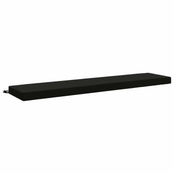ARDEBO.de - Bankkissen SOEST 100 % Polyester Schwarz 180 x 40 x 8 cm
