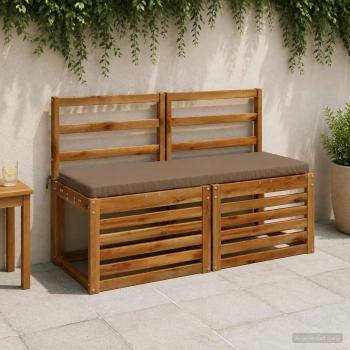 ARDEBO.de - Bankkissen SOEST 100 % Polyester Taupe 110 x 40 x 5 cm