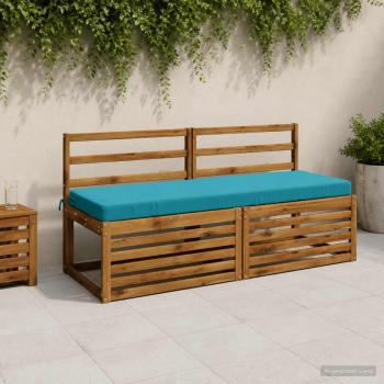 ARDEBO.de - Bankkissen SOEST 100 % Polyester Türkis 140 x 50 x 8 cm