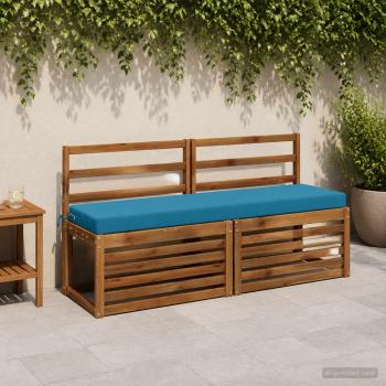 ARDEBO.de - Bankkissen SOEST 100 % Polyester Himmelblau 140 x 40 x 8 cm