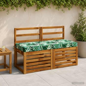 ARDEBO.de - Bankkissen SOEST 100 % Polyester Blattmuster 120 x 50 x 8 cm