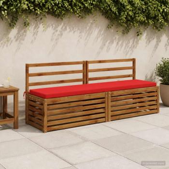 ARDEBO.de - Bankkissen SOEST 100 % Polyester Rot 170 x 40 x 5 cm