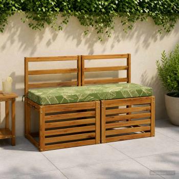 ARDEBO.de - Bankkissen SOEST 100 % Polyester Blattdesign 100 x 40 x 8 cm