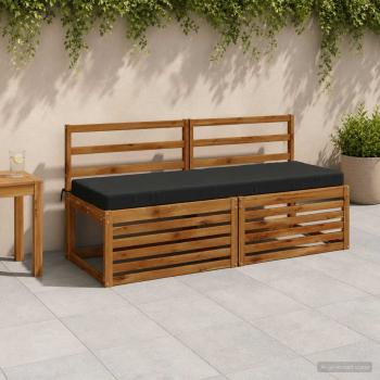 ARDEBO.de - Bankkissen SOEST 100 % Polyester Anthrazit 150 x 50 x 8 cm