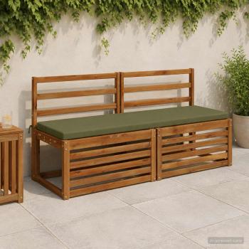 ARDEBO.de - Bankkissen SOEST 100 % Polyester Olivgrün 150 x 40 x 5 cm