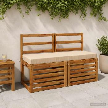 ARDEBO.de - Bankkissen SOEST 100 % Polyester Creme 120 x 40 x 8 cm