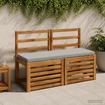 ARDEBO.de - Bankkissen SOEST 100 % Polyester Grau 120 x 40 x 5 cm