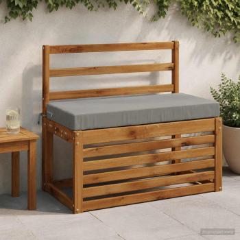 ARDEBO.de - Bankkissen SOEST 100 % Polyester Grau 60 x 40 x 8 cm