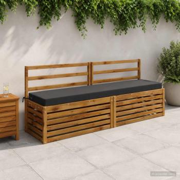 ARDEBO.de - Bankkissen SOEST 100 % Polyester Anthrazit 200 x 40 x 8 cm