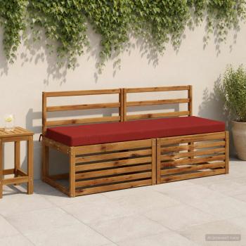 ARDEBO.de - Bankkissen SOEST 100 % Polyester Rot 150 x 50 x 8 cm