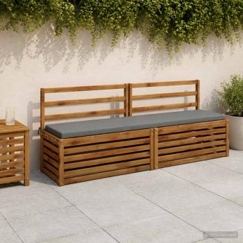 ARDEBO.de - Bankkissen SOEST 100 % Polyester Grau 170 x 40 x 5 cm