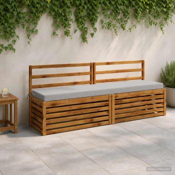 ARDEBO.de - Bankkissen SOEST 100 % Polyester Grau 180 x 40 x 8 cm