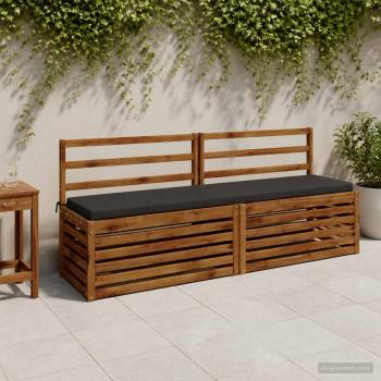 ARDEBO.de - Bankkissen SOEST 100 % Polyester Anthrazit 170 x 40 x 5 cm