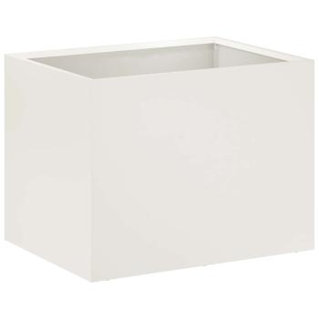 Garten-Pflanzgefäß Weiß 40 x 30 x 30 cm Kaltgewalzter Stahl