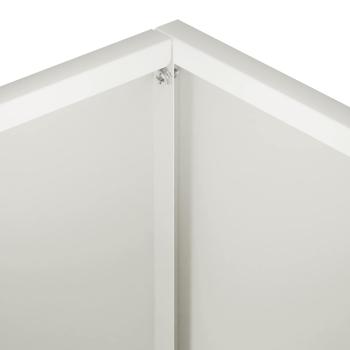 Garten-Pflanzgefäß Weiß 40 x 30 x 30 cm Kaltgewalzter Stahl