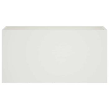 Garten-Pflanzgefäß Weiß 100 x 30 x 50 cm Kaltgewalzter Stahl
