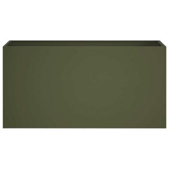 Garten-Pflanzgefäß Olivgrün 100 x 30 x 40 cm
