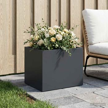 ARDEBO.de - Garten-Pflanzgefäß Anthrazit 40 x 30 x 30 cm