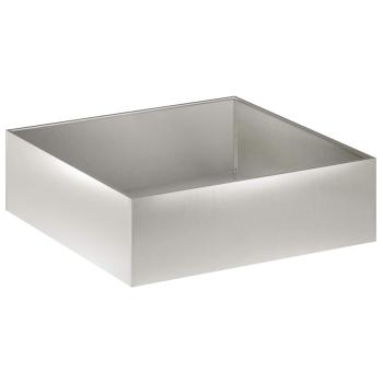 Garten-Pflanzgefäß Silber 100 x 100 x 30 cm Edelstahl