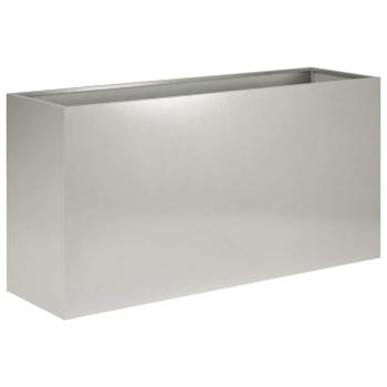 Garten-Pflanzgefäß 2 stk. Silber 100 x 30 x 50 cm Edelstahl