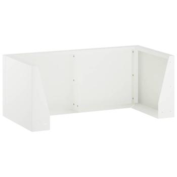 Stützmauer 6 stk. 200 x 100 x 30 cm Stahl Weiß
