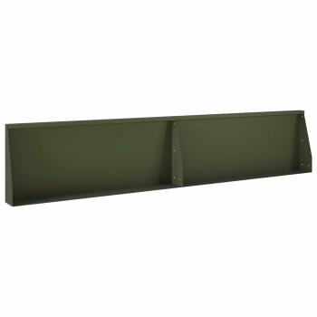 St?tzmauer 8 stk. 300 x 100 x 40 cm Stahl Olivgr?n