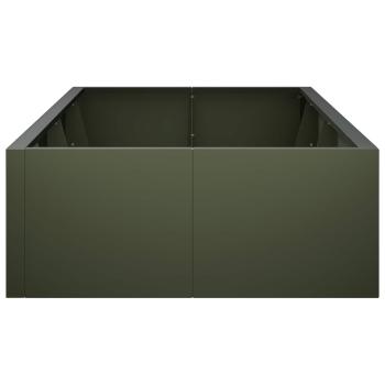 St?tzmauer 8 stk. 300 x 100 x 40 cm Stahl Olivgr?n