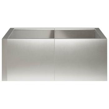 Stützmauer 4 stk. 100 x 100 x 30 cm Edelstahl Silber