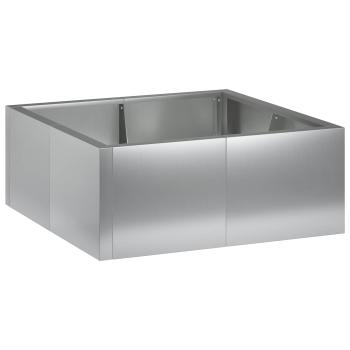 Stützmauer 4 stk. 100 x 100 x 40 cm Verzinkter Stahl Silber