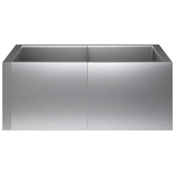 Stützmauer 4 stk. 100 x 100 x 40 cm Verzinkter Stahl Silber