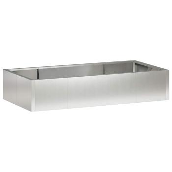 Stützmauer 6 stk. 200 x 100 x 50 cm Edelstahl Silber
