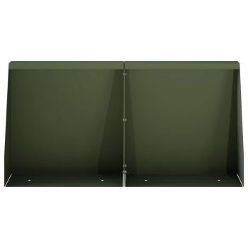 St?tzmauer 6 stk. 40 x 12 x 30 cm Stahl Olivgr?n