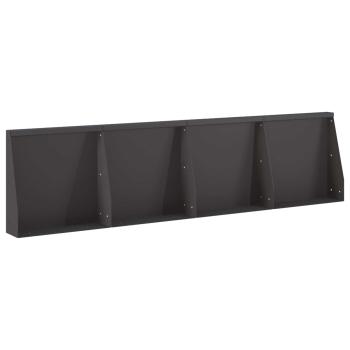 Stützmauer 4 stk. 40 x 12 x 30 cm Stahl Schwarz