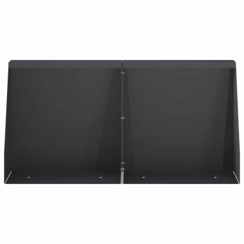 Stützmauer 4 stk. 40 x 12 x 30 cm Stahl Schwarz