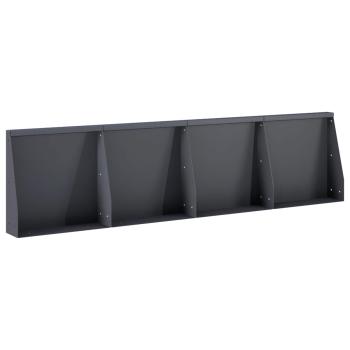 Stützmauer 4 stk. 40 x 12 x 50 cm Stahl Anthrazit
