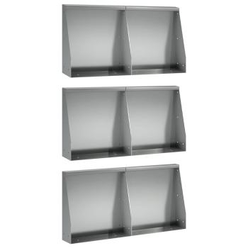 ARDEBO.de - St?tzmauer 6 stk. 40 x 12 x 30 cm Verzinkter Stahl Silber
