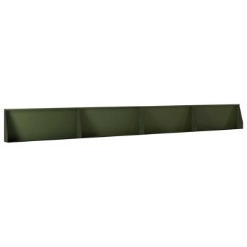 Stützmauer 4 stk. 100 x 12 x 50 cm Stahl Olivgrün
