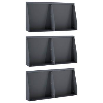 ARDEBO.de - Stützmauer 6 stk. 40 x 12 x 50 cm Stahl Anthrazit